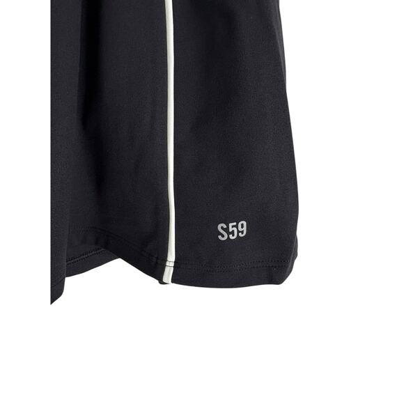 Splits59 Venus High Waist Piped Skort Skirt Tennis Active Athleisure Black Sz XL - Picture 5 of 9